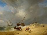 coastal scene with fishing boat